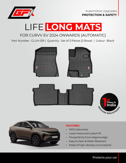 Life Long Mats For Tata Curvv EV - Model 2024 Onwards