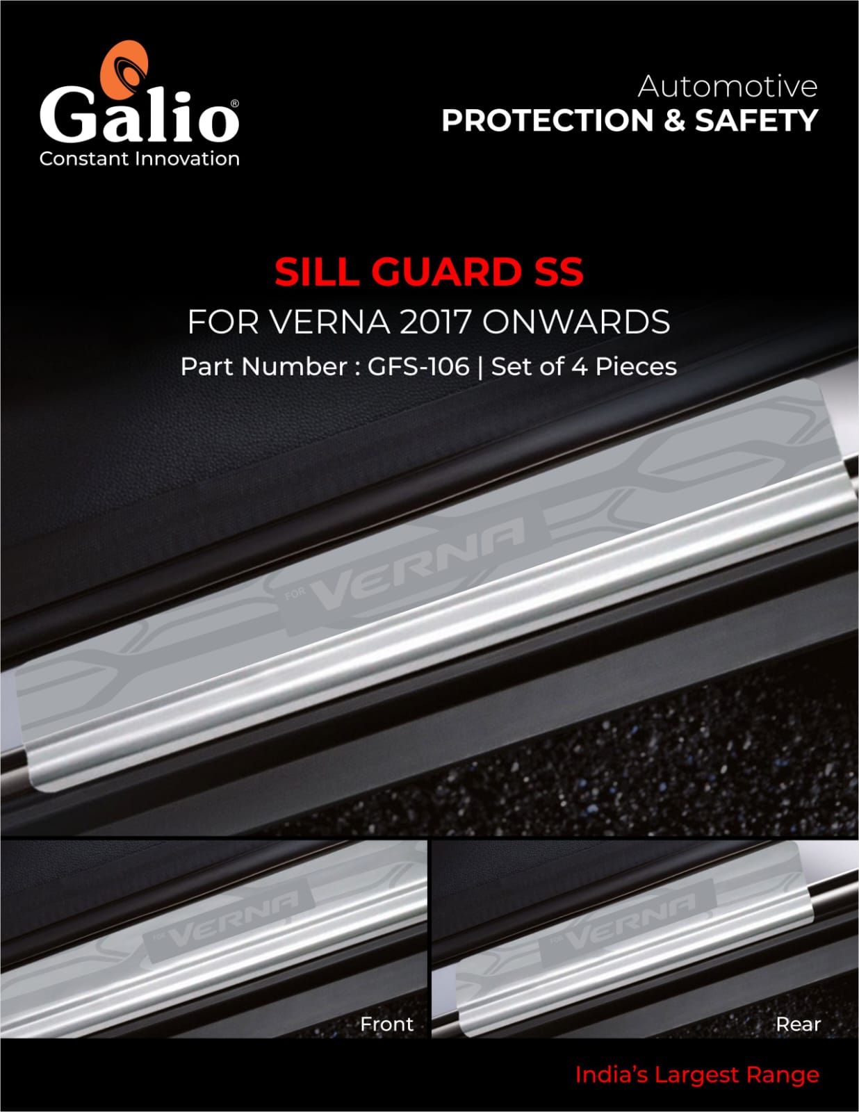 Sill Guard SS For Hyundai Verna - Model 2017 Onwards