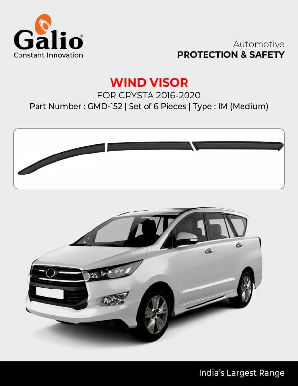 Door Visor For Toyota Innova Crysta - Model 2016 Onwards