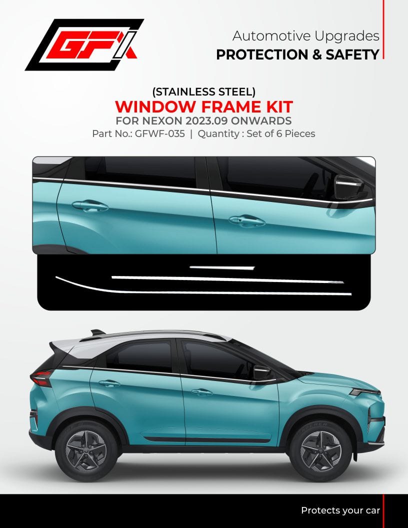 Window Frame Kit SS For Tata Nexon - Model 2024 Onwards
