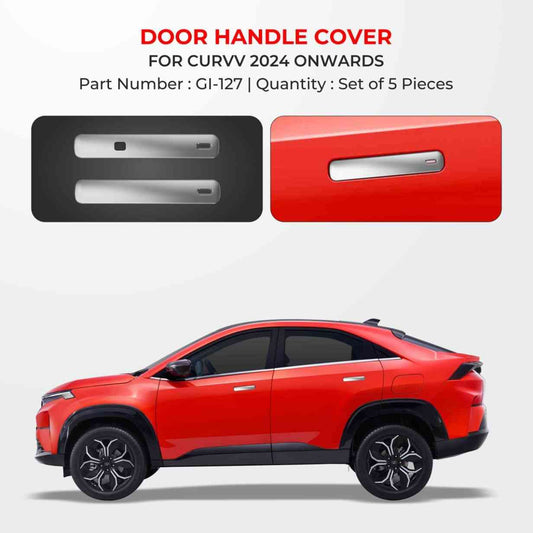 Chrome Finish Door Handle Cover For Tata Curvv - Model 2024 Onwards