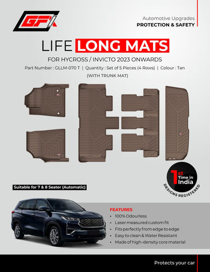 Toyota Innova Hycross - Life Long Mats 2022 Onwards