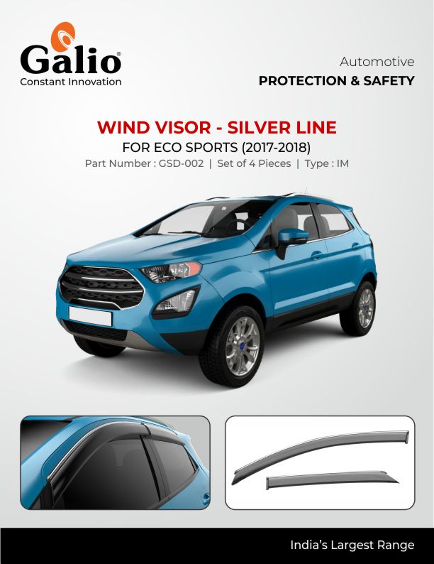 Wind Visor IM (Medium) For Ford Ecosports - Model 2017 Onwards