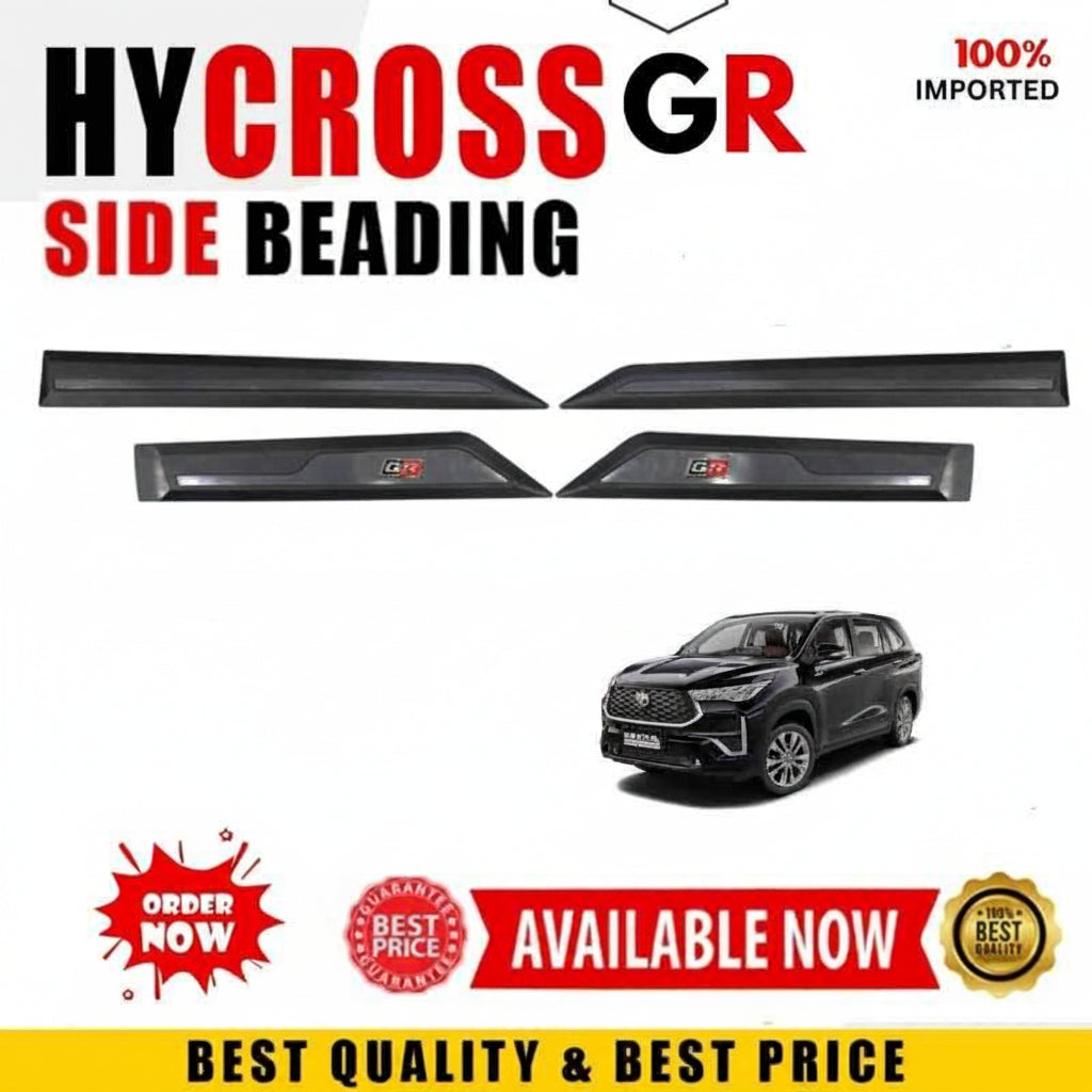 Hycross GR side beading with a car model on a white background