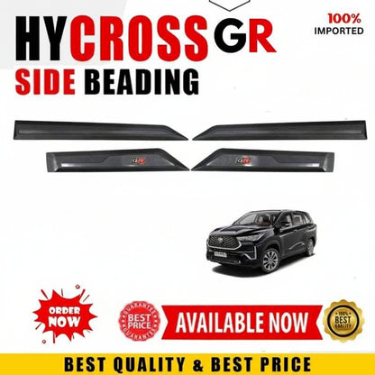 Hycross GR side beading with a car model on a white background
