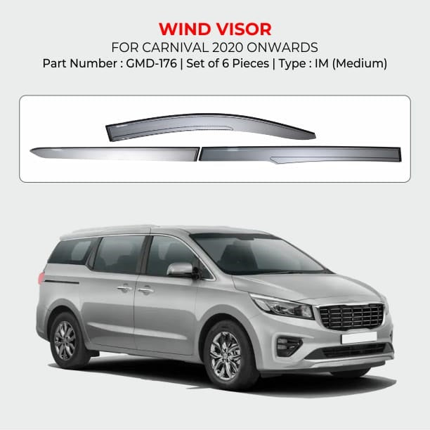 Door Visor For Kia Carnival - Model 2020 Onwards