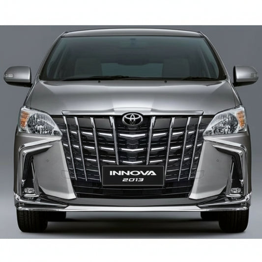 Front view of a Toyota Innova car on a gray background
