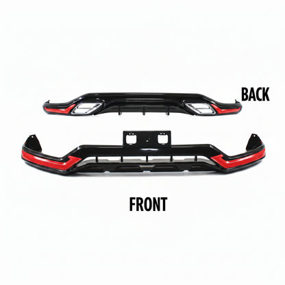 Car bumper shown from front and back on a white background