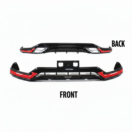 Car bumper shown from front and back on a white background