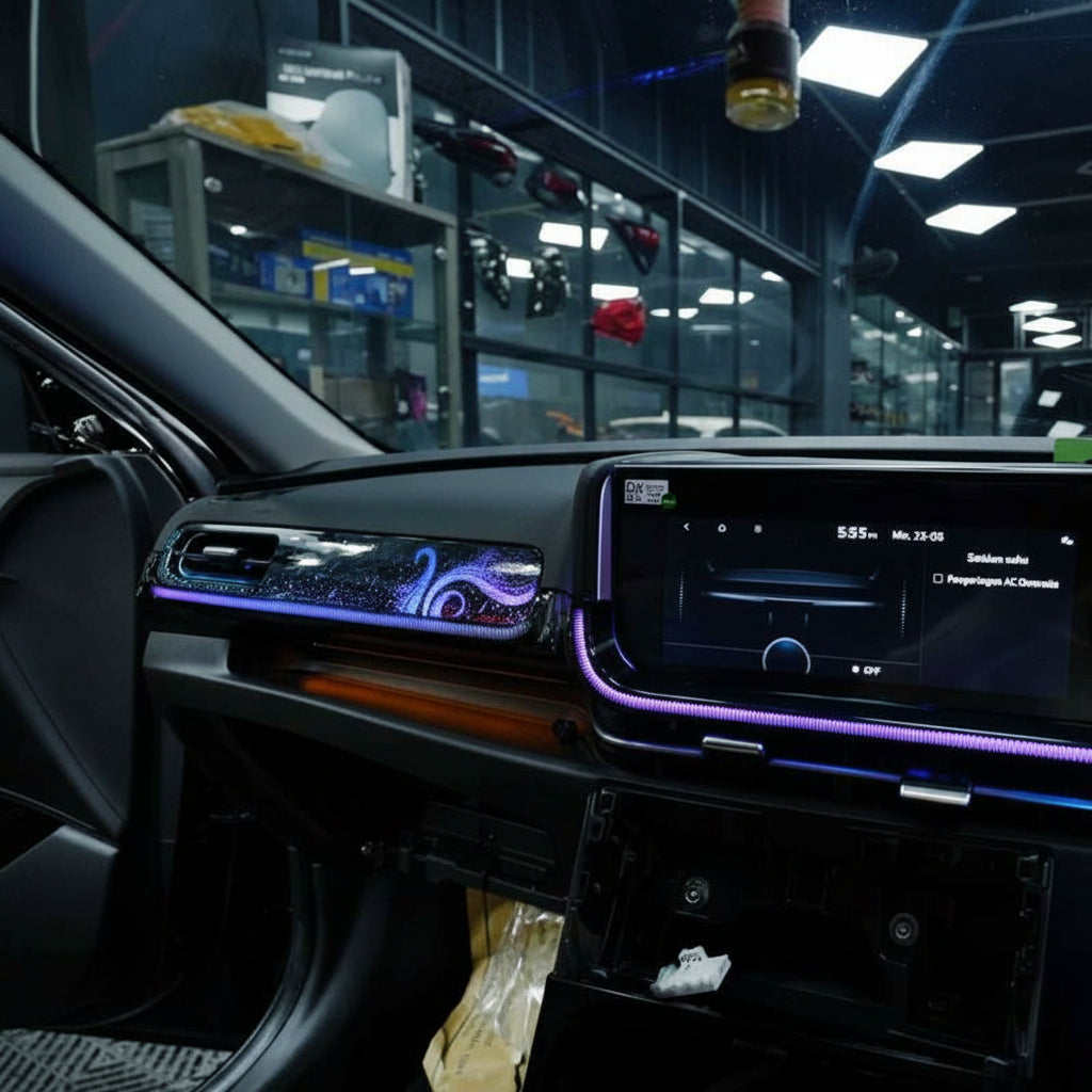 Ambient Interior Lights With Front Dashboard Trims For Creta