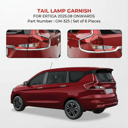 Red car with tail lamp garnish set on a white background