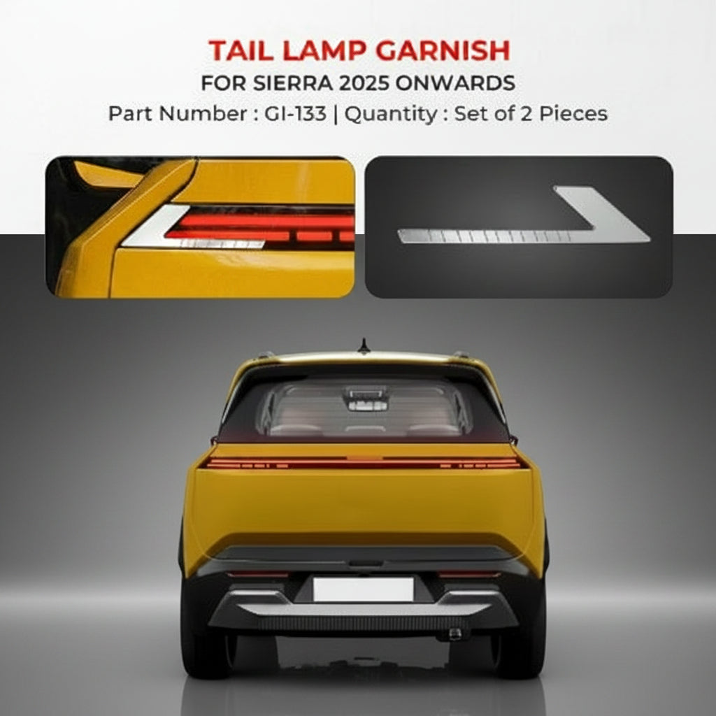 chrome tail lamp garnish set of 2 pieces for TATA Sierra