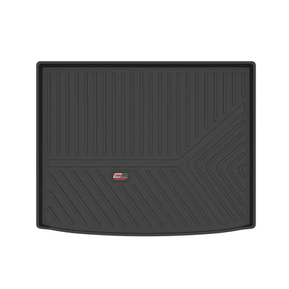 Black car mat for Victoris with a brand logo on a white background