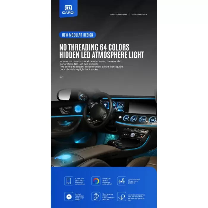 Cardi K3 Ambient RGB Interior LED Light For Cars