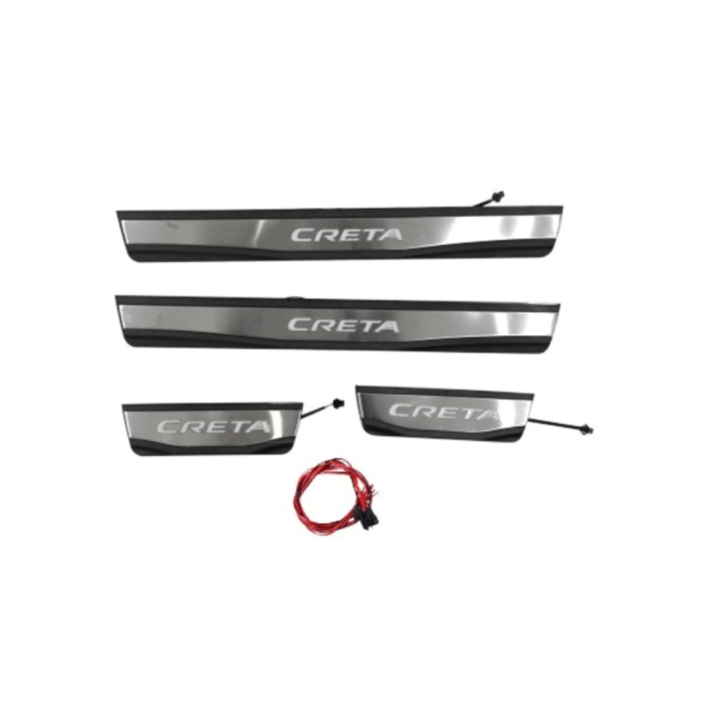 LED Illuminated Door Scuff Plates For Creta - Model 2020 Onwards