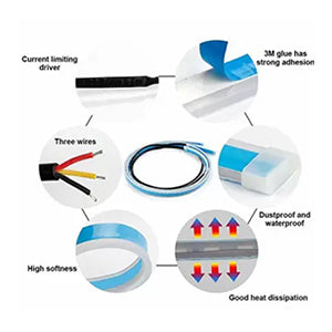 Universal DRL - Daytime Running Tube Guide Car LED Strip Light