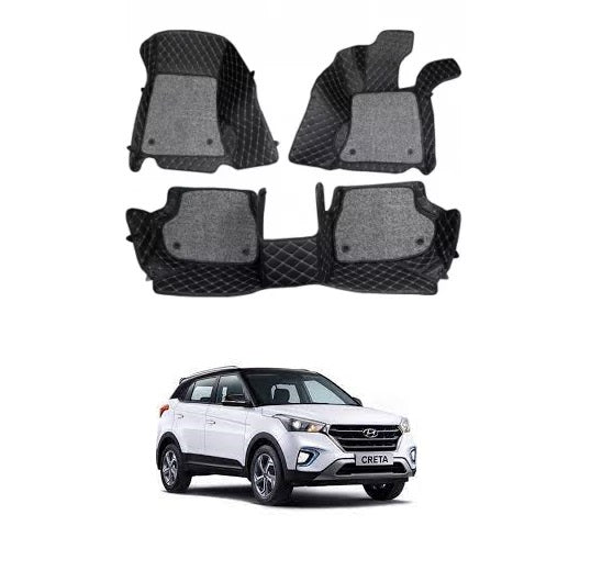 7D Car Floor Mats For Hyundai Creta - Model 2015 Onwards