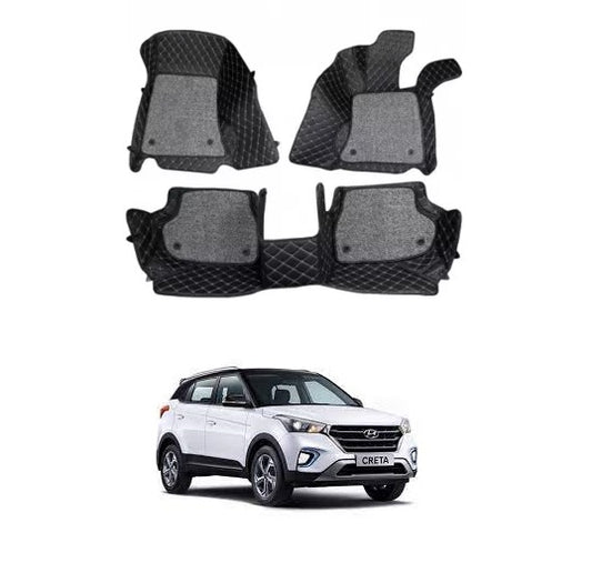 7D Car Floor Mats For Hyundai Creta - Model 2015 Onwards