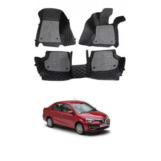 7D Car Floor Mats For Toyota Etios - Model 2013 Onwards