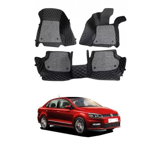 7D Car Floor Mats For Volkswagen Vento - Model 2010 Onwards