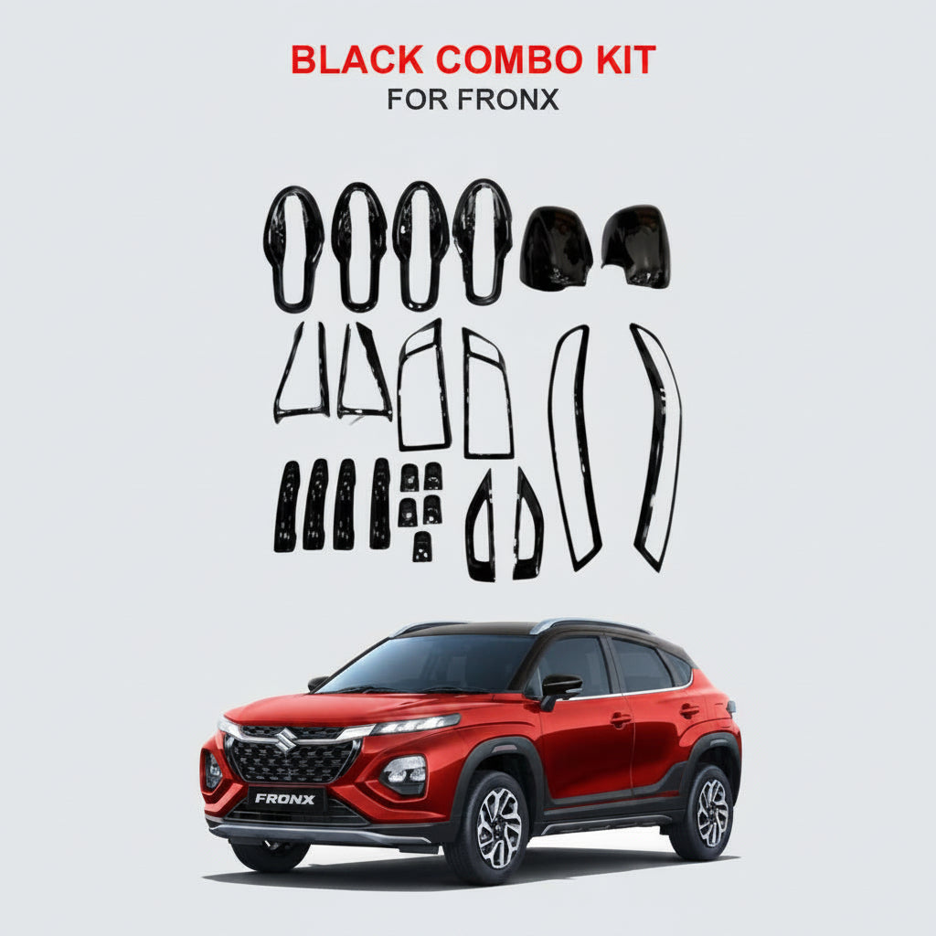 Black combo kit for Fronx on a white background