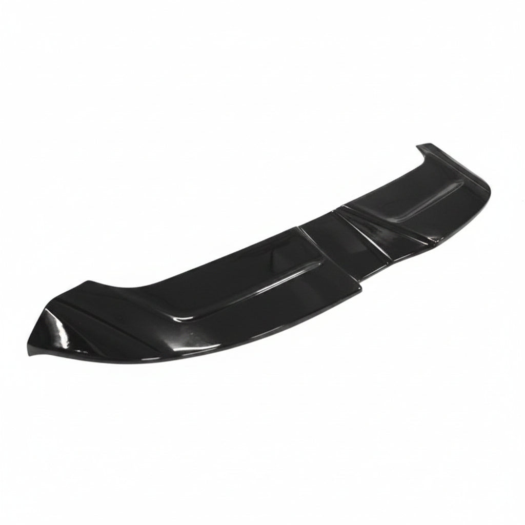 Black car spoiler on a white background