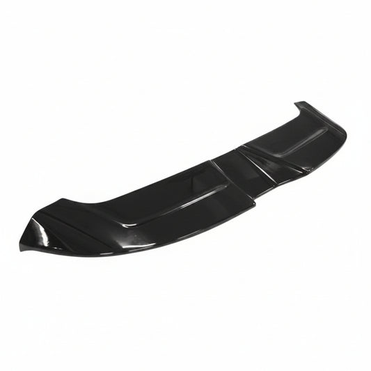 Black car spoiler on a white background