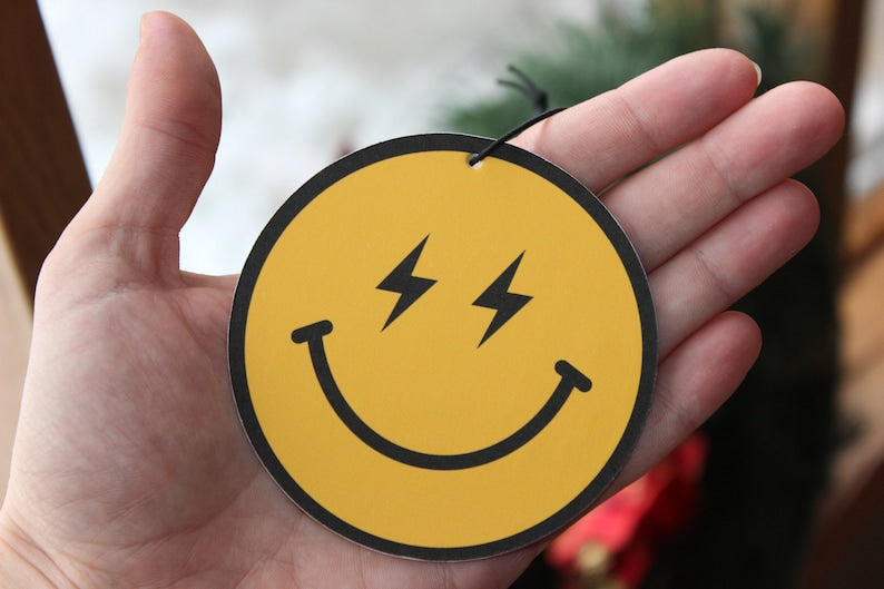 Smiley Face Hanging Car Air Freshener