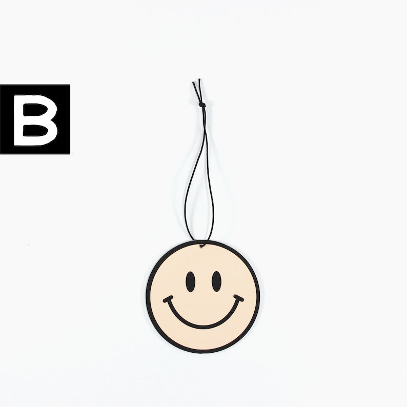 Smiley Face Hanging Car Air Freshener