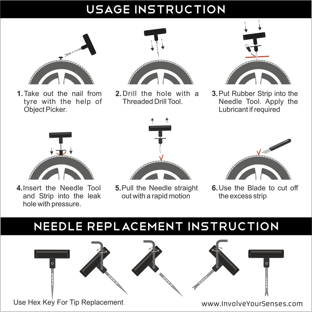 Involve® Tubeless Tyre Puncture Repair Kit
