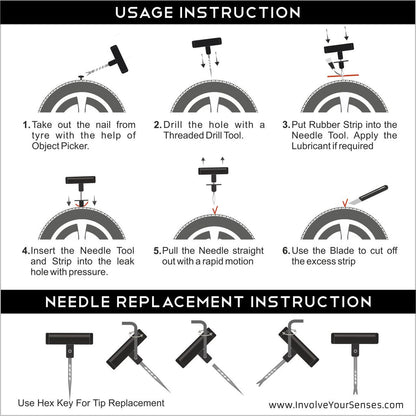 Involve® Tubeless Tyre Puncture Repair Kit