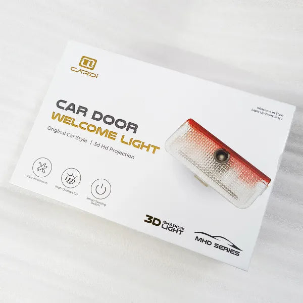 Cardi car door welcome light packaging on a white background