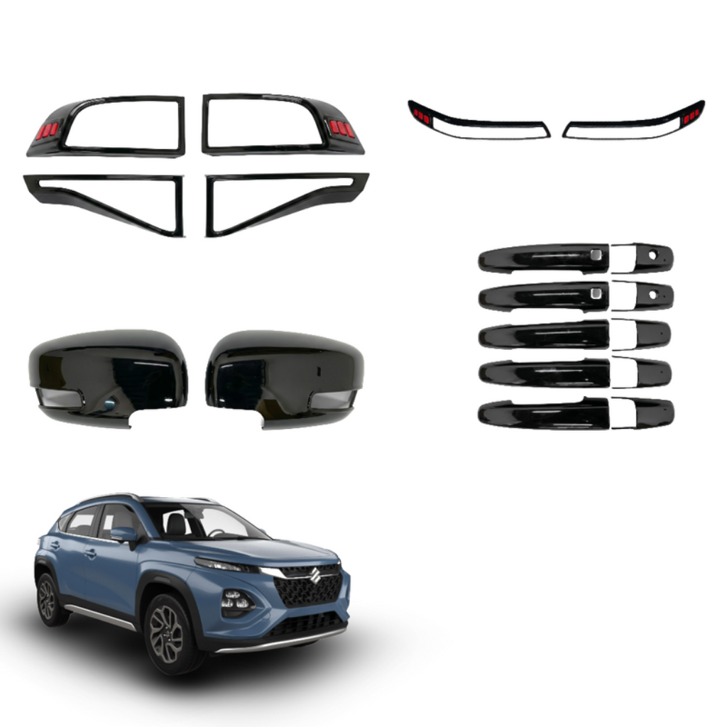 Black combo kit for Fronx, displayed on a white background. 