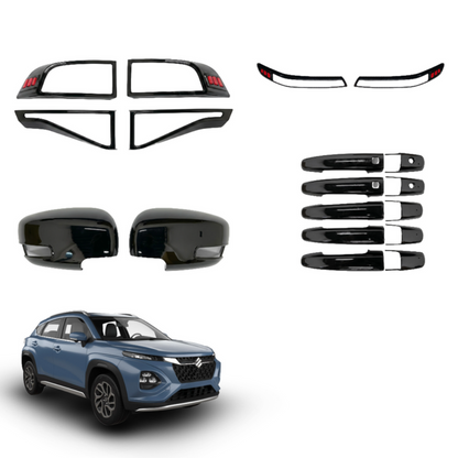 Black combo kit for Fronx, displayed on a white background. 