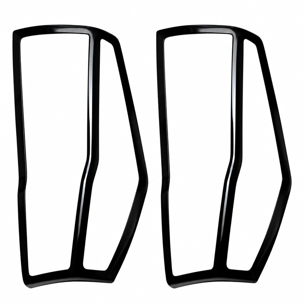 A pair of black taillight cover for Bolero Neo on a clear white background. 