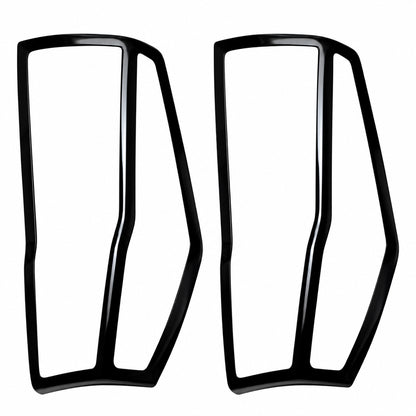 A pair of black taillight cover for Bolero Neo on a clear white background. 