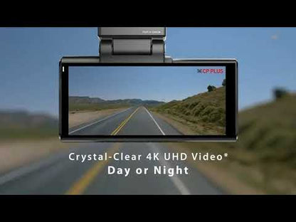 CP-F83B 4K Front, Rear & Cabin Dashcam with GPS | 8MP 2K Reoslution | in-Built GPS & G-Sensor | 4.3" Inch Touch Screen Display