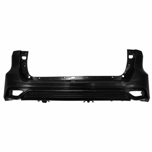 Black car bumper on a white background