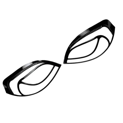 A pair of black tail light cover for Alto 800 on a white background. 