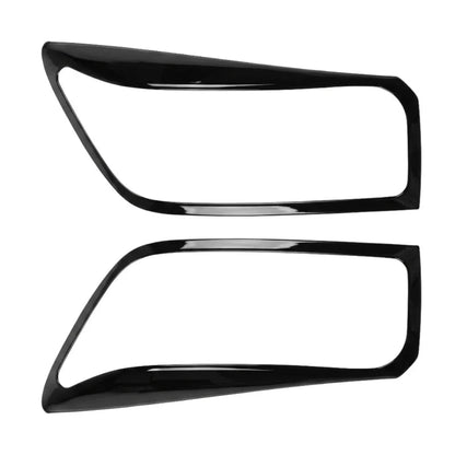 Set of 2 Black headlight cover for celerio, displayed on a white background. 