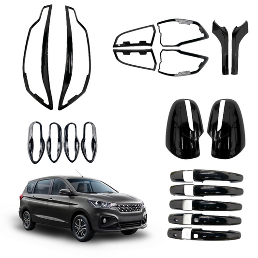 Black Combo Kit for Ertiga, displayed on a white background with a grey car.