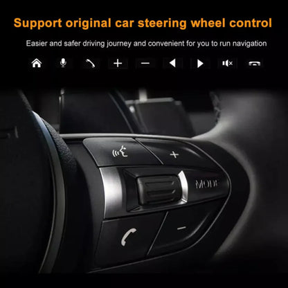 Steering wheel switch functions explained on a dark background. 