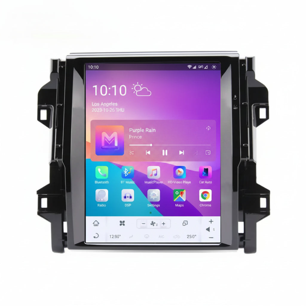 car's infotainment display unit for fortuner on a white background