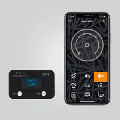 Wind Booster app view with the product on a white background.