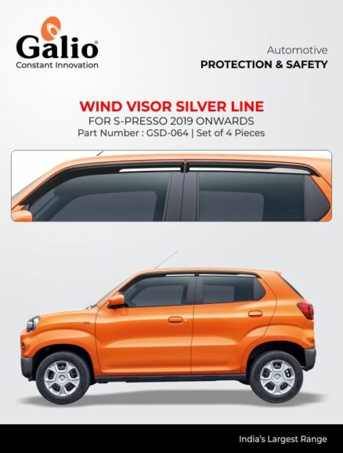 chrome line door visor for Maruti Suzuki S-presso
