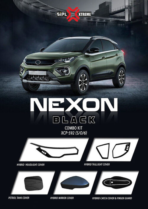 Tata Nexon 2020 hybrid Super black finish combo kit