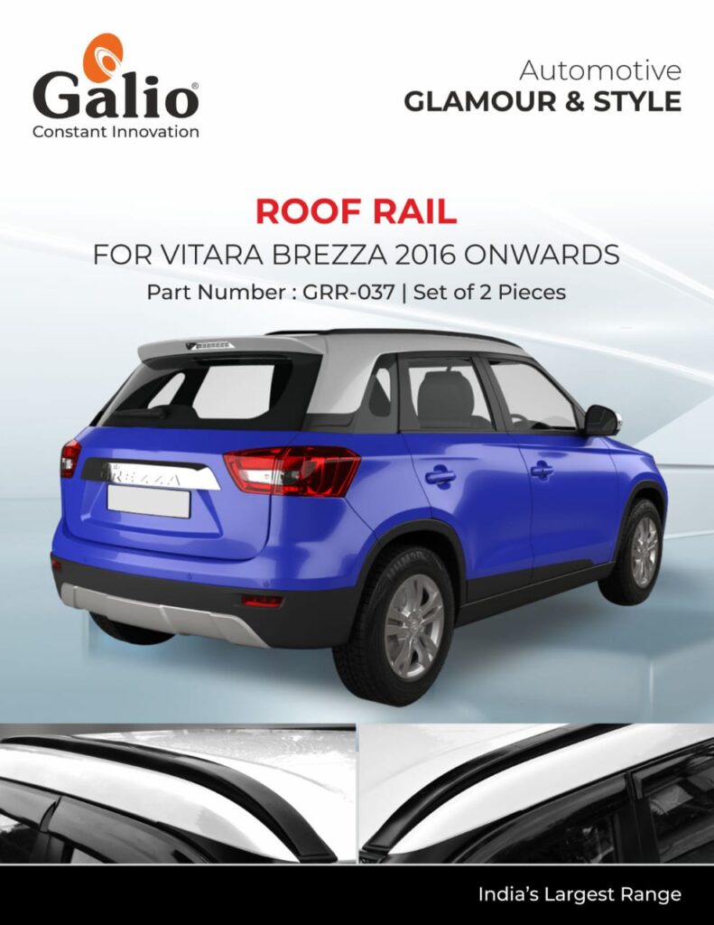 Buy Black Roof Rail for Maruti Suzuki Brezza - Superfluous Mart