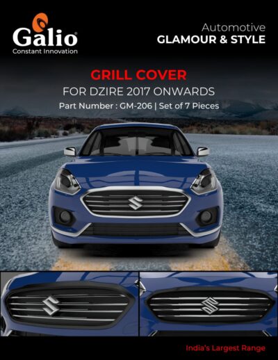 Chrome finish Grill Cover for Maruti Suzuki Dzire