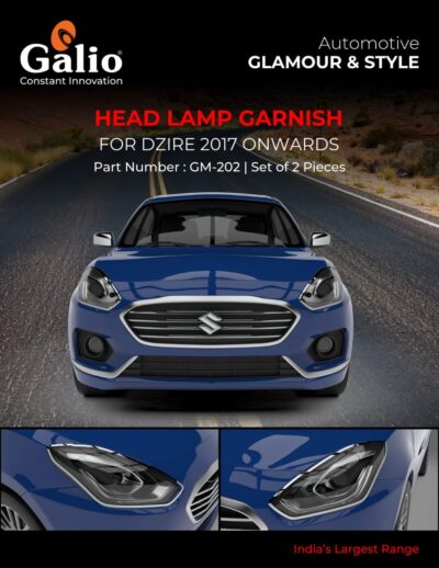 Chrome Finish Head Lamp Garnish for Maruti Suzuki Dzire