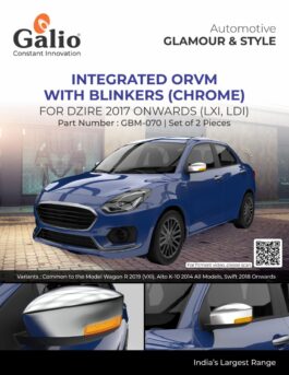Maruti Suzuki Dzire Chrome Finish Integrated Blinking ORVM Cover